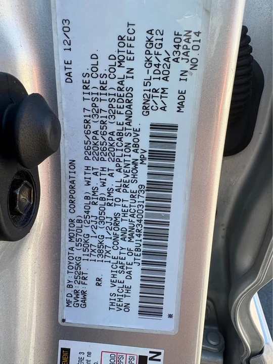 2004 Toyota 4Runner 4th Gen - Image 8 of 12
