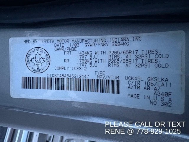 2004 Toyota Sequoia 1st Gen - Image 16 of 16
