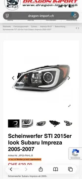 Subaru Impreza STI Headlight