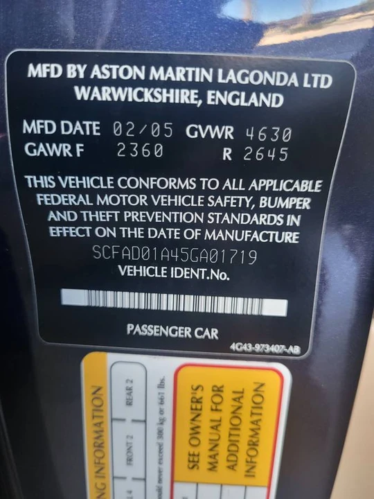 2005 Aston Martin DB9 - Image 15 of 16