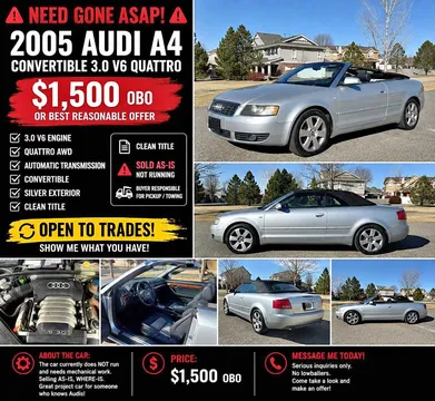 2005 Audi A4 3.0 Cabriolet 2D