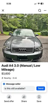 2005 Audi A4 3.0 Quattro Sedan 4D