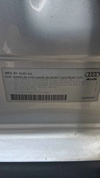 2005 Audi B7 A4 - Image 9 of 12
