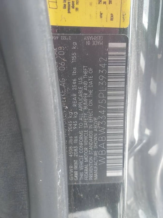 2005 BMW E46 3 Series - Image 9 of 9