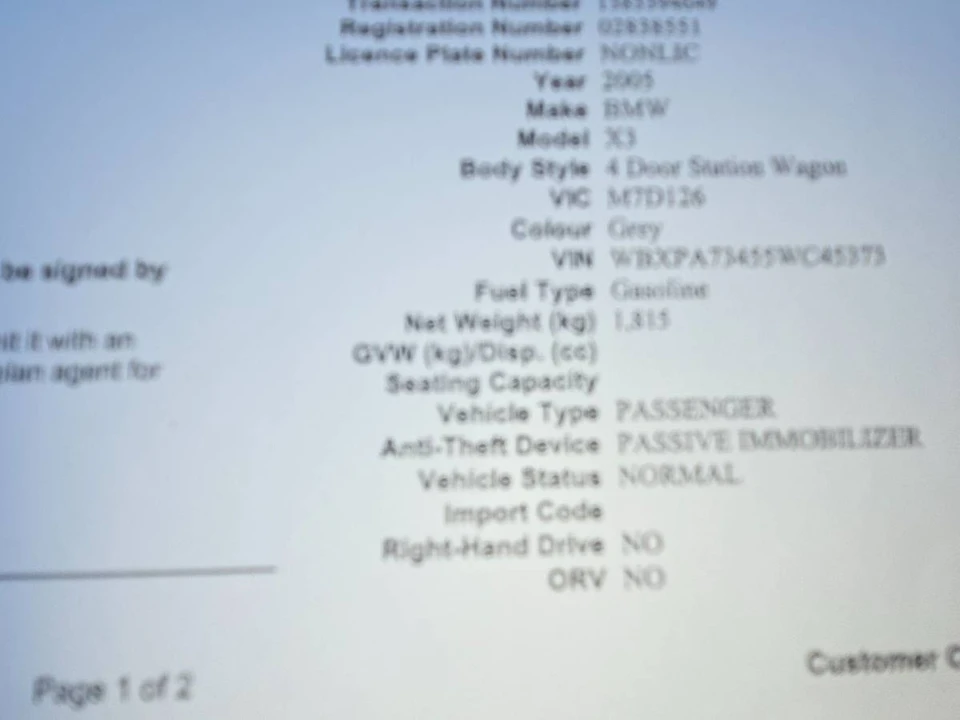 2005 BMW E83 X3 - Image 12 of 12
