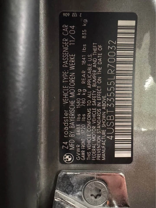 2005 BMW E85 Z4 Roadster - Image 4 of 14