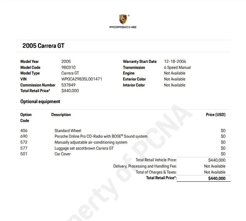 2005 Porsche Carrera GT - Image 2 of 30