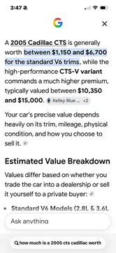 2005 Cadillac CTS-V Sedan 4D