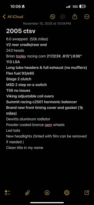 2005 Cadillac CTS-V 1st Gen - Image 10 of 10