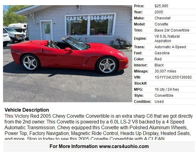 2005 Chevrolet Corvette C6 - Image 2 of 20