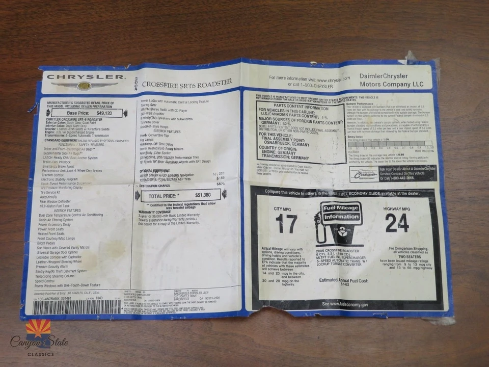 2005 Chrysler Crossfire - Image 16 of 16