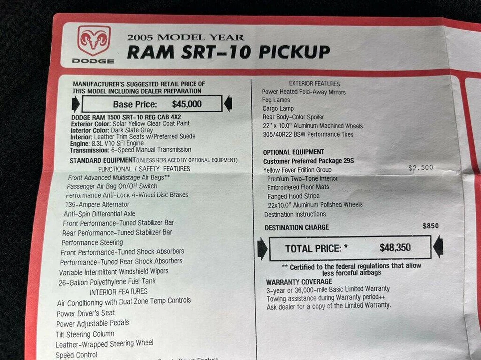 2005 Dodge Ram SRT-10 3rd Gen - Image 21 of 31