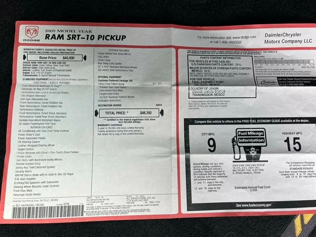 2005 Dodge Ram SRT-10 3rd Gen - Image 14 of 31