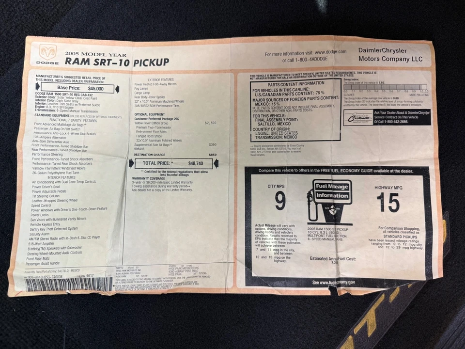 2005 Dodge Ram SRT-10 3rd Gen - Image 18 of 31