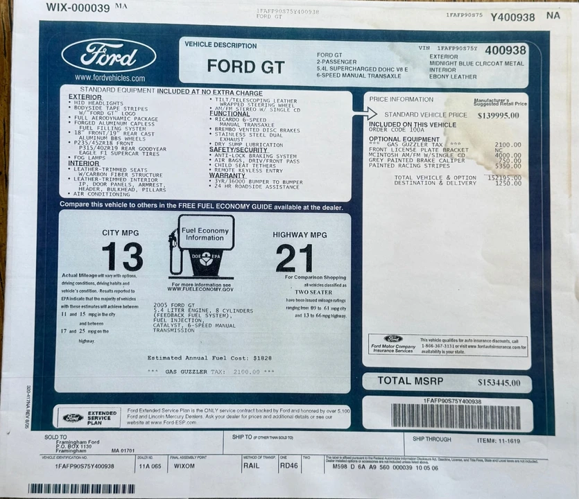 2005 Ford GT 1st Gen - Image 15 of 17