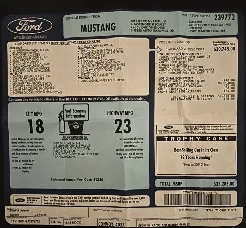 2005 Ford S197 Mustang - Image 13 of 21