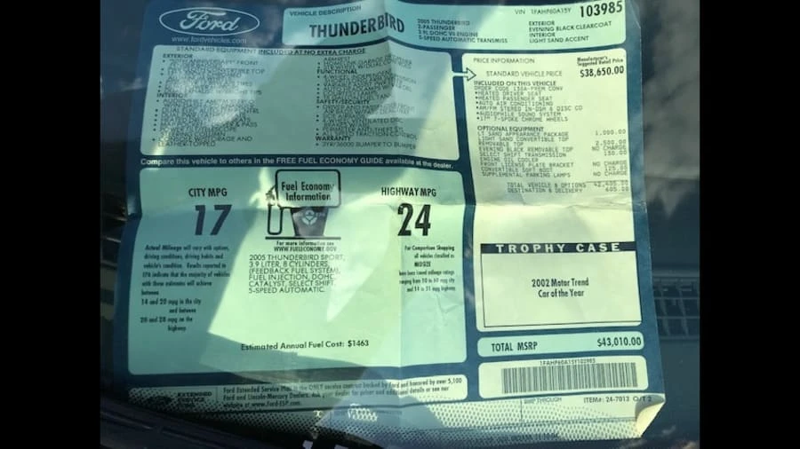 2005 Ford Thunderbird 11th Gen - Image 3 of 3