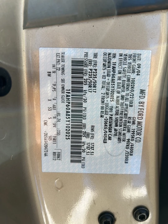 2005 Ford Thunderbird 11th Gen - Image 20 of 20