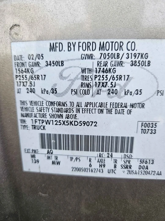 2005 Ford F-150 11th Gen - Image 9 of 13