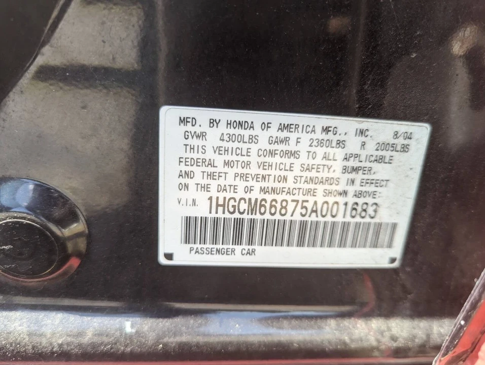 2005 Honda Accord 7th Gen - Image 21 of 21