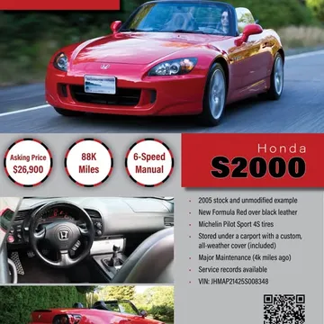 2005 Honda S2000 Convertible