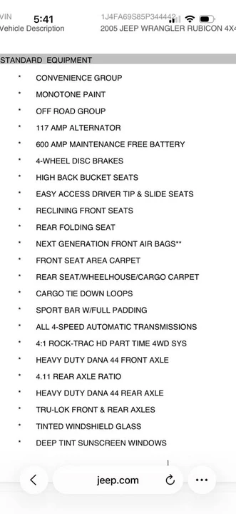 2005 Jeep TJ Wrangler - Image 5 of 5