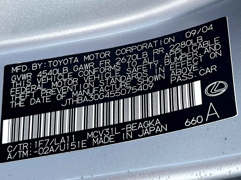 2005 Lexus ES 4th Gen - Image 5 of 11