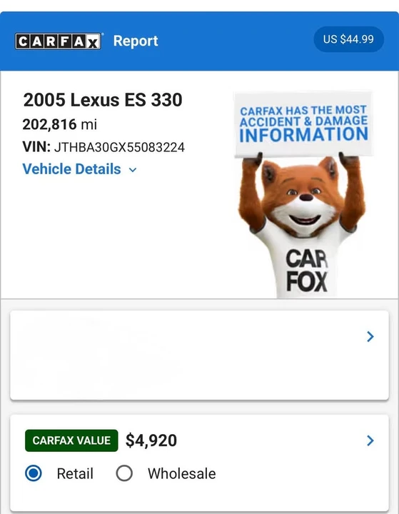 2005 Lexus ES 4th Gen - Image 8 of 9