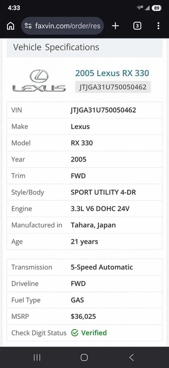 2005 Lexus RX 2nd Gen - Image 17 of 18