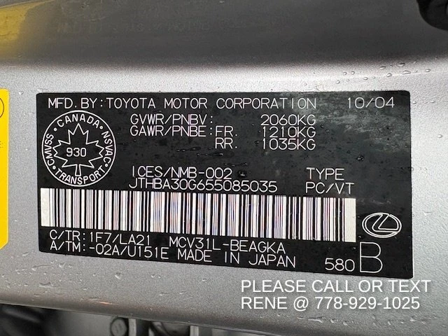 2005 Lexus ES 4th Gen - Image 20 of 20