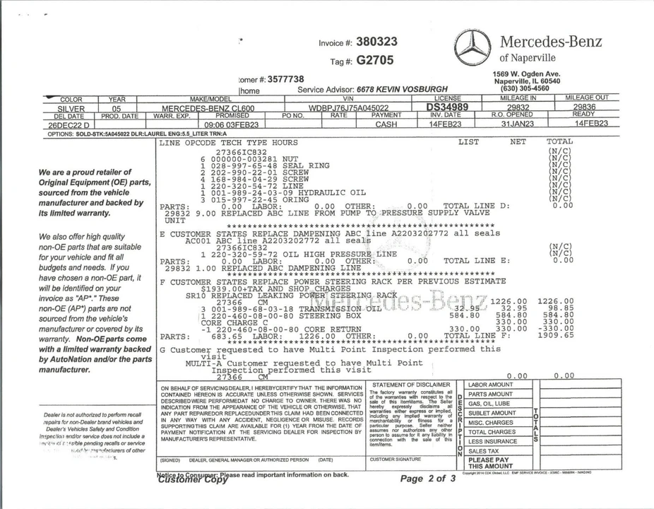 2005 Mercedes-Benz C215 CL-Class - Image 18 of 19