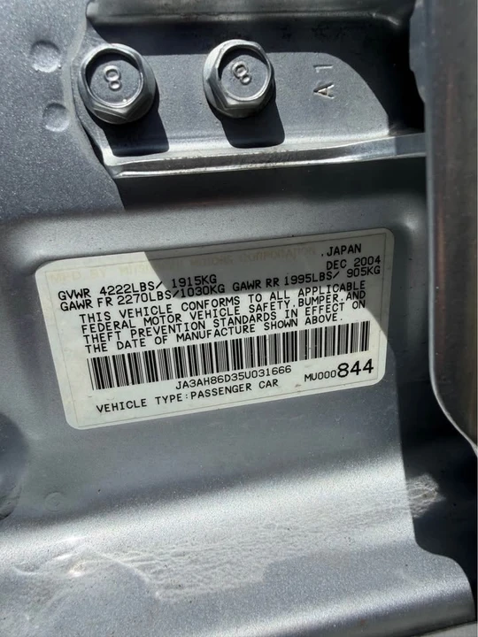 2005 Mitsubishi Lancer Evolution VIII 7th Gen - Image 17 of 20