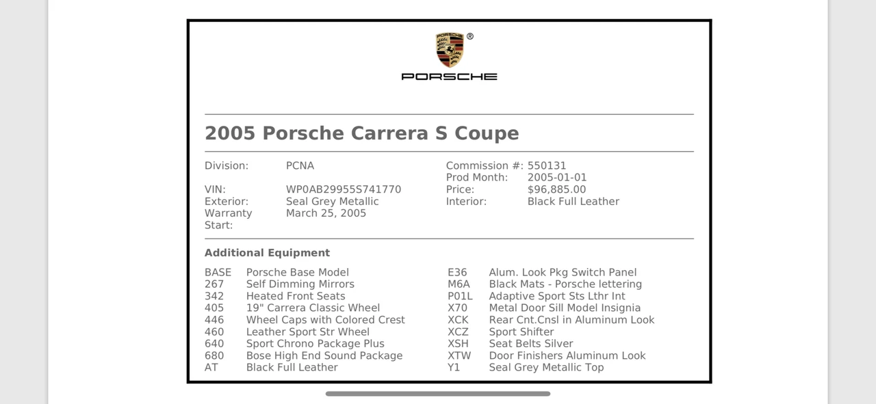 2005 Porsche 997 Carrera S - Image 10 of 12