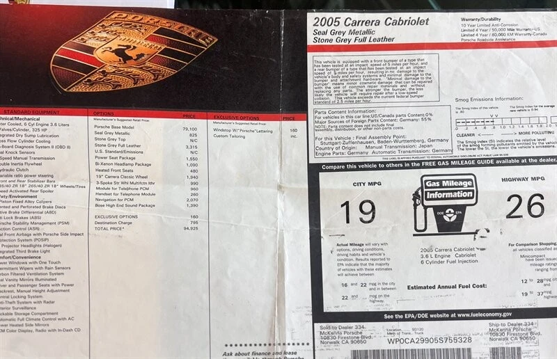 2005 Porsche 997 Carrera - Image 2 of 21