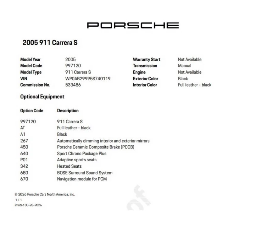 2005 Porsche 997 Carrera - Image 16 of 18