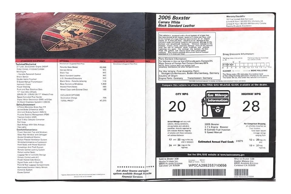 2005 Porsche 987 Boxster - Image 20 of 20
