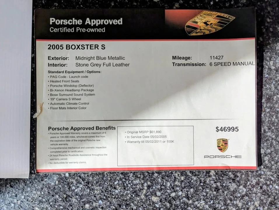 2005 Porsche 987 Boxster S - Image 12 of 15