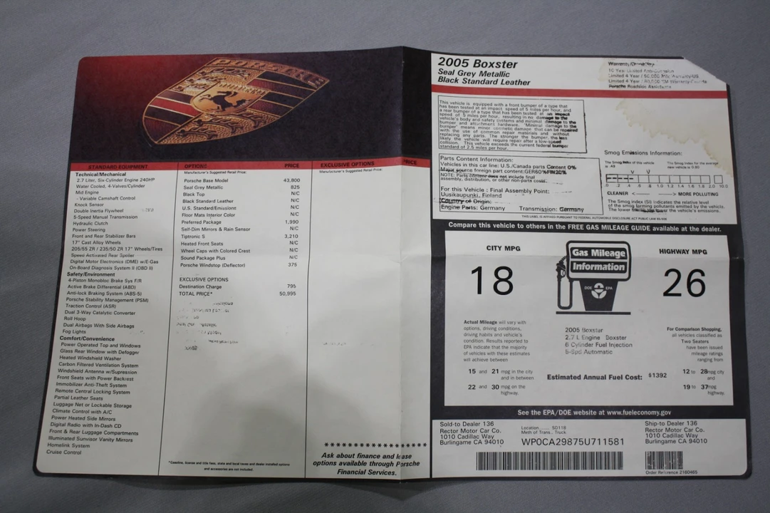 2005 Porsche 987 Boxster - Image 4 of 21
