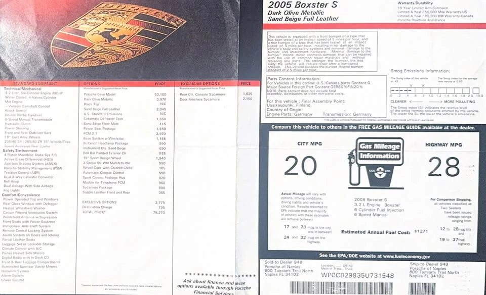 2005 Porsche 987 Boxster S - Image 20 of 20