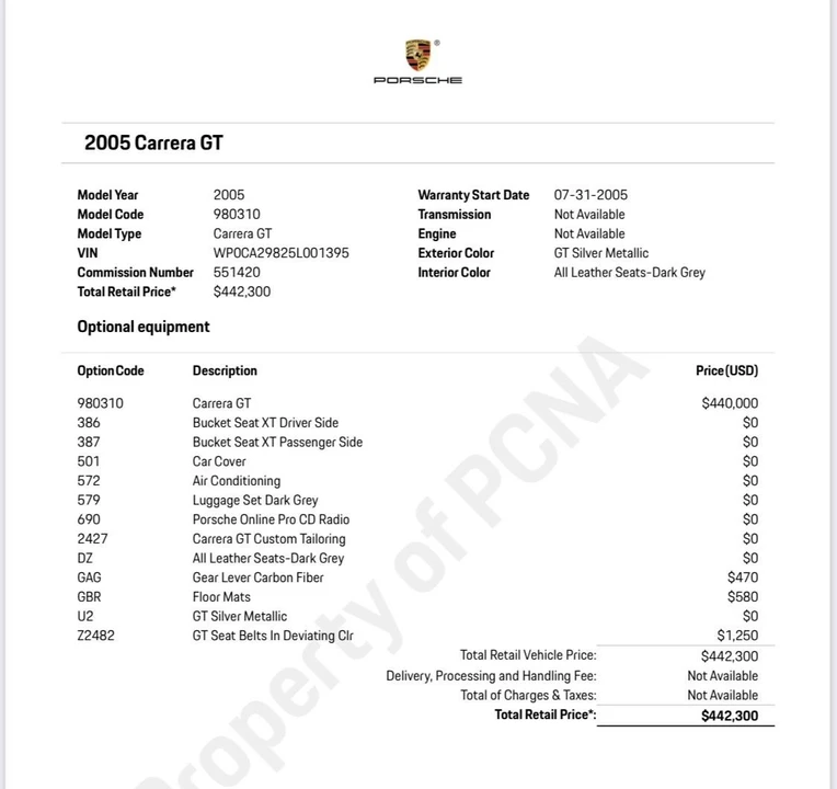 2005 Porsche Carrera GT - Image 10 of 11