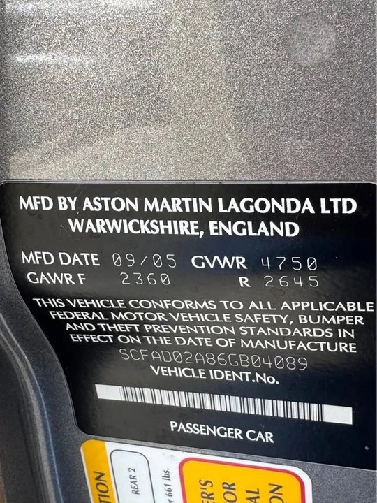2006 Aston Martin DB9 - Image 10 of 16