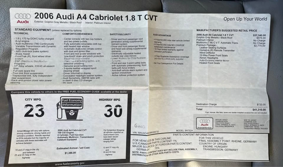 2006 Audi B6 A4 - Image 17 of 20