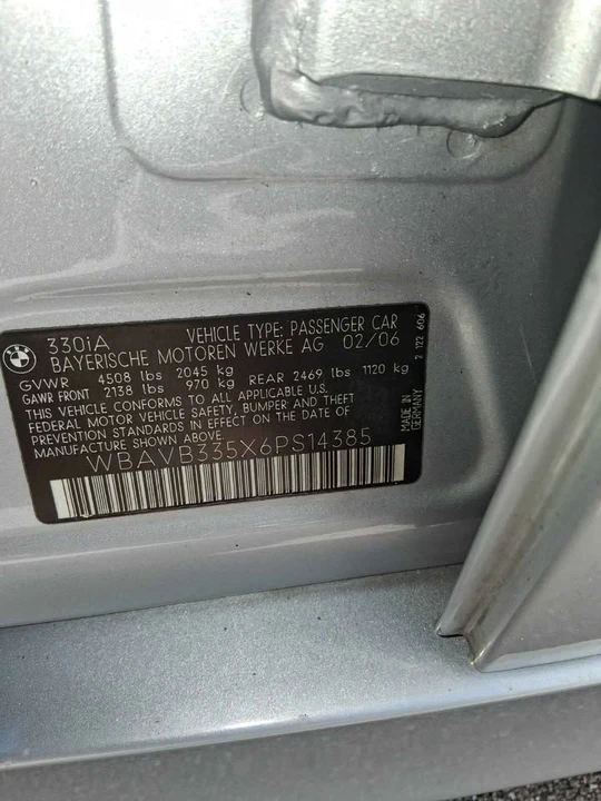 2006 BMW E90 3 Series Sedan - Image 12 of 14