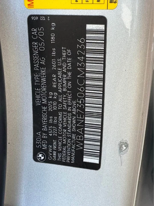 2006 BMW E60 5 Series Sedan - Image 3 of 11
