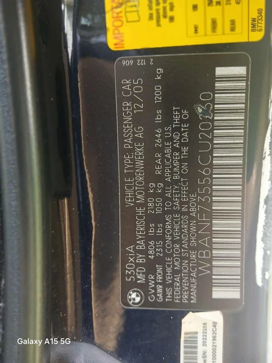 2006 BMW E60 5 Series Sedan - Image 4 of 11