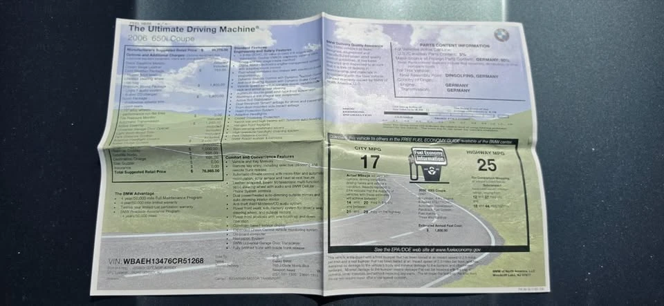 2006 BMW E63/E64 645Ci & 650i - Image 13 of 13