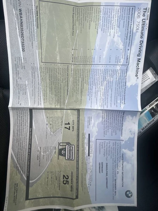 2006 BMW E65/E66 750i & 760i Sedan - Image 2 of 23