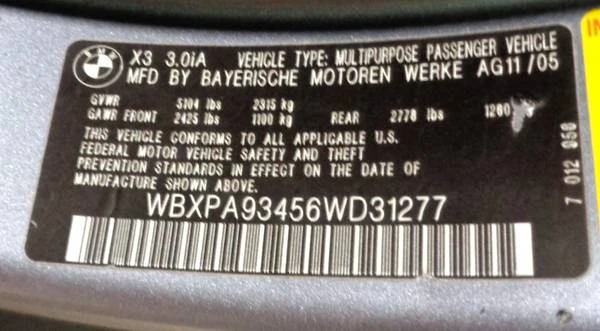 2006 BMW E83 X3 - Image 15 of 21