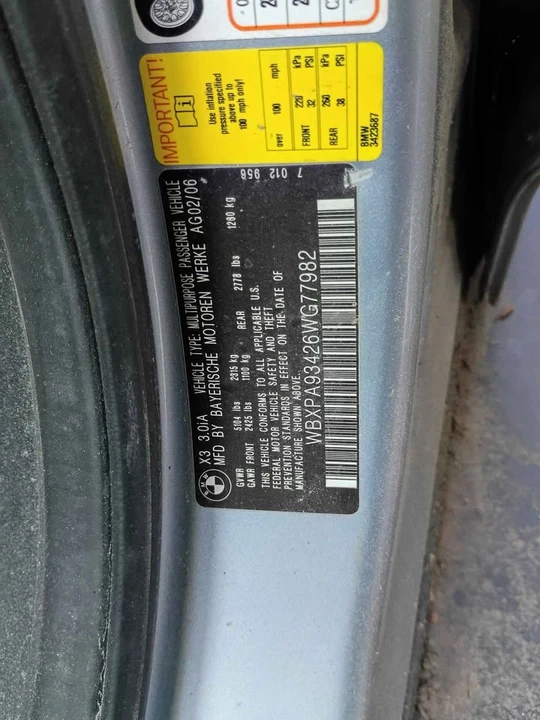 2006 BMW E83 X3 - Image 6 of 6
