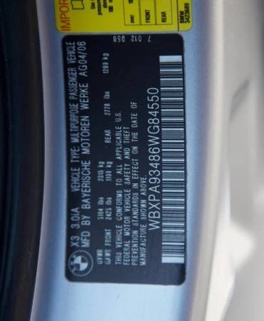 2006 BMW E83 X3 - Image 10 of 17